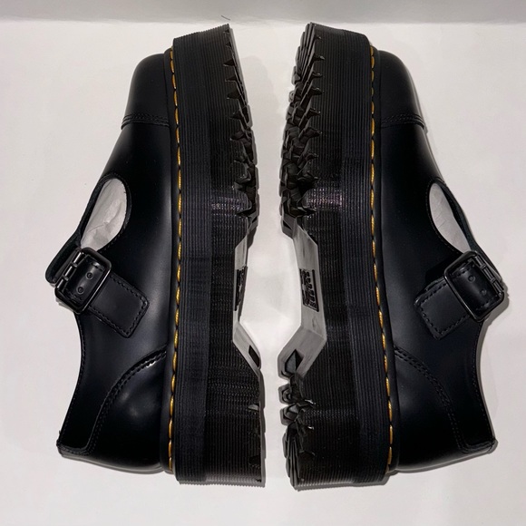 Dr. Martens Bethan polished smooth leather platform shoes size 7 - Picture 3 of 8